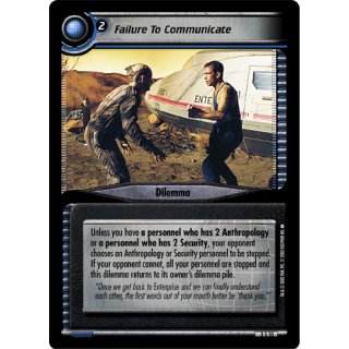 Failure To Communicate