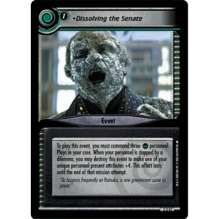 Dissolving the Senate