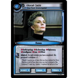 Norah Satie, Starfleet Investigator