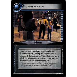A Klingon Matter