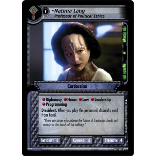 Natima Lang, Professor of Political Ethics
