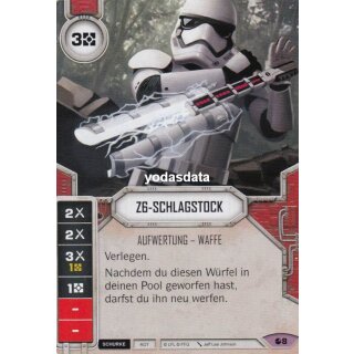 008 Z6-Schlagstock- Einzelkarte + Würfel