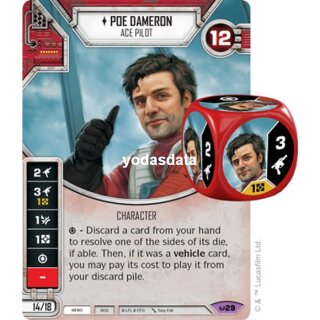 029 Poe Dameron: Ace Pilot + dice