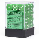 Chessex: Opaque - D6 Set (36) - Green/White