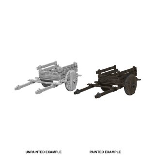 WizKids Deep Cuts Unpainted Miniatures - 2 Wheel Cart