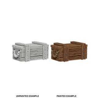 WizKids Deep Cuts Unpainted Miniatures - Crates