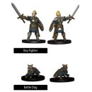 WizKids Painted Miniatures - Boy Fighter & Battle Dog