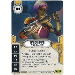 143 Mandalorian Vambraces - Einzelkarte + Würfel
