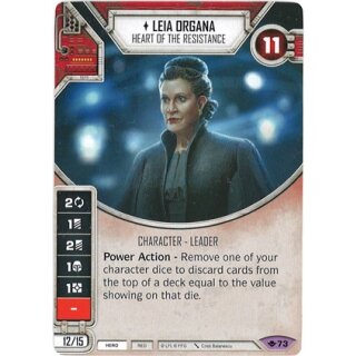 073 Leia Organa: Herz des Widerstands - Einzelkarte + Würfel