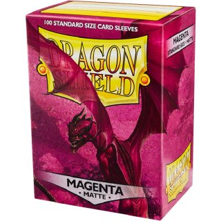 Dragon Shield: Standard Sleeves - Matte (100 Sleeves) - Magenta