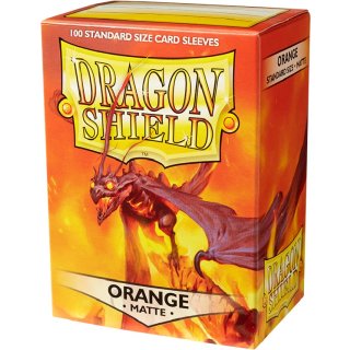 Dragon Shield: Standard Sleeves - Matte (100 Sleeves) - Orange