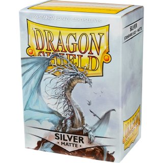 Dragon Shield: Standard Sleeves - Matte (100 Sleeves) - Silver
