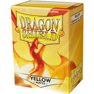 Dragon Shield: Standard Sleeves - Matte (100 Sleeves) - Yellow