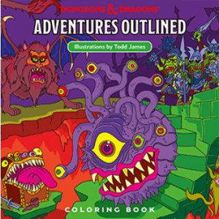 D&D: Adventures - Outlined Coloring Book - EN