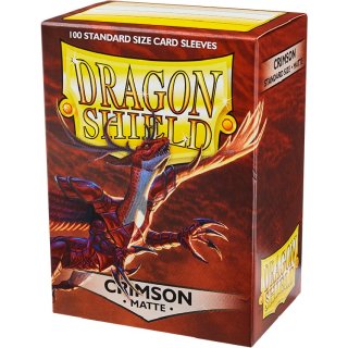 Dragon Shield: Standard Sleeves - Matte (100 Sleeves) - Crimson