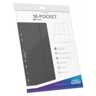 Ultimate Guard: 18-Pocket Pages Side-Loading (10) - Grau