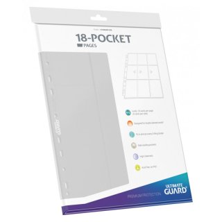 Ultimate Guard: 18-Pocket Pages Side-Loading (10) - Weiß