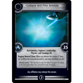 Collapse Anti-Time Anomaly