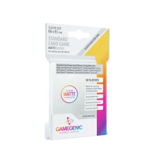Gamegenic: MATTE Standard Card Game Sleeves 66 x 91 mm Clear