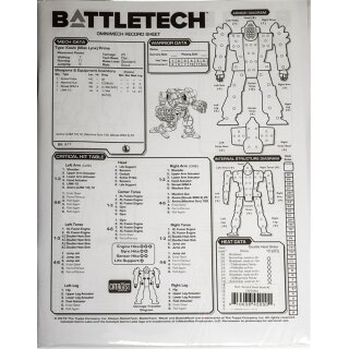 BattleTech: Reinforcements - Record Sheet Book 1 - EN