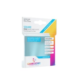 Gamegenic: PRIME Square-Sized Sleeves 73 x 73 mm - Clear (50 Sleeves)