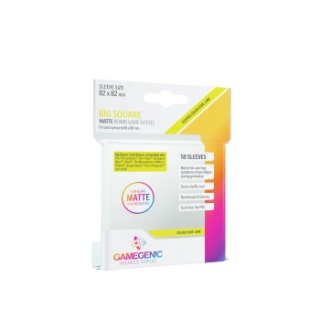 Gamegenic: MATTE Big Square-Sized Sleeves 82 x 82 mm - Clear (50 Sleeves)