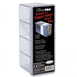 Ultra Pro: 4-Compartment Card Storage Box - Clear