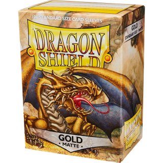 Dragon Shield: Standard Sleeves - Matte (100 Sleeves) - Gold
