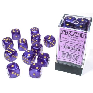 Chessex: Fluoreszierende - (36) - Borealis Royal Purple Luminary/White