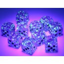 Chessex: Luminary - D6 Set (36) - Borealis Royal Purple/White