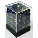 Chessex: Gemini - D6 Set (36) - Black Shell/White