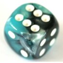Chessex: Gemini - D6 Set (36) - Black Shell/White