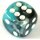Chessex: Gemini - D6 Set (36) - Black Shell/White
