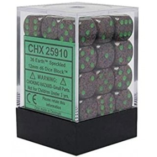 Chessex: Gesprenkelte - D6 Set (36) - Speckled Earth/Green