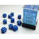 Chessex: Opaque - D6 Set (36) - Blue/White