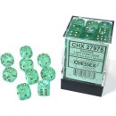 Chessex: Luminary - D6 Set (36) - Borealis Light Green/Gold
