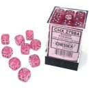 Chessex: Luminary - D6 Set (36) - Borealis Pink/Silver