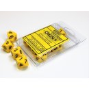 Chessex: Opaque Polyhedral - D10 Set (10) - Yellow/Black