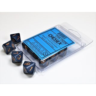 Chessex: Opaque Polyhedral - D10 Set (10) - Dusty Blue/Copper