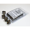 Chessex: Opaque Polyhedral - D10 Set (10) - Black/Gold