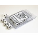 Chessex: Opaque Polyhedral - D10 Set (10) - White/Black