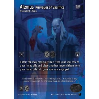 050 - Alemus, Purveyor of Sacrifice - Rainbow Foil