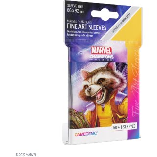 Gamegenic: Marvel Champions Fine Art Sleeves - Rocket Raccoon (51 Sleeves)