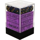 Chessex: Speckled - D6 Set (36) - Cobalt /Gold