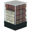 Chessex: Glitter Polyhedral - D6 Set (36) - Ruby/Gold