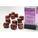 Chessex: Gemini - D6 Set (12) - Purple Red/Gold