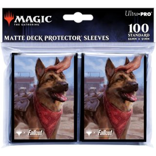 Ultra Pro: Matte Deck Protector - Magic The Gathering - Fallout Dogmeat, Ever Loyal (100 Sleeves)
