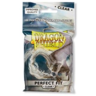 Dragon Shield: Standard Perfect Fit Sleeves - Clear (100 Sleeves)