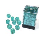 Chessex: Luminary - D6 Set (36) - Borealis Teal/Gold