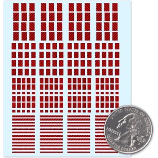 Warning Stripes - Black Red - Decals